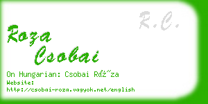 roza csobai business card